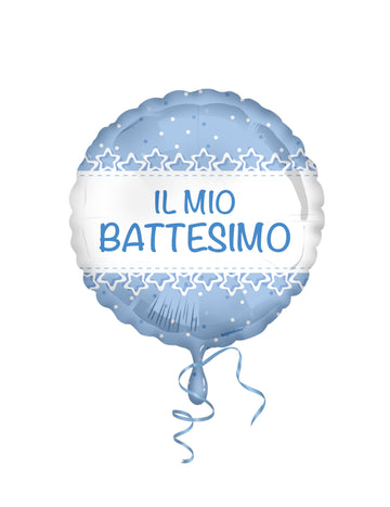 Folija balon 45 cm Svijetloplave krsne zvijezde