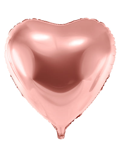Ballon géant aluminium cœur pour fête rose gold