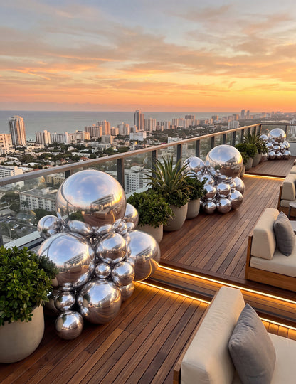 Divovski srebrni balon u obliku ogledala 200 cm