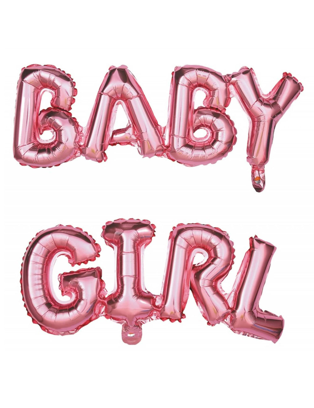 aluminijski baloni s slovima Baby Girl za baby shower roza