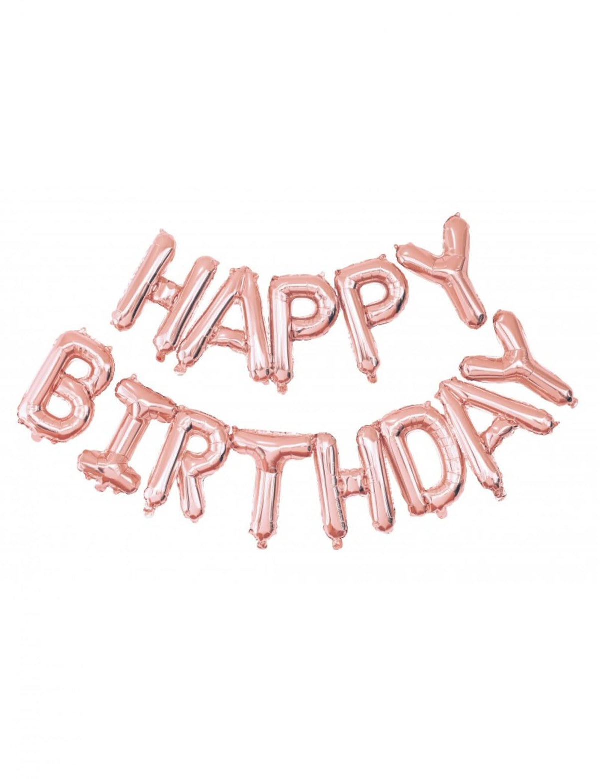 baloni aluminijski Happy Birthday rozo zlato