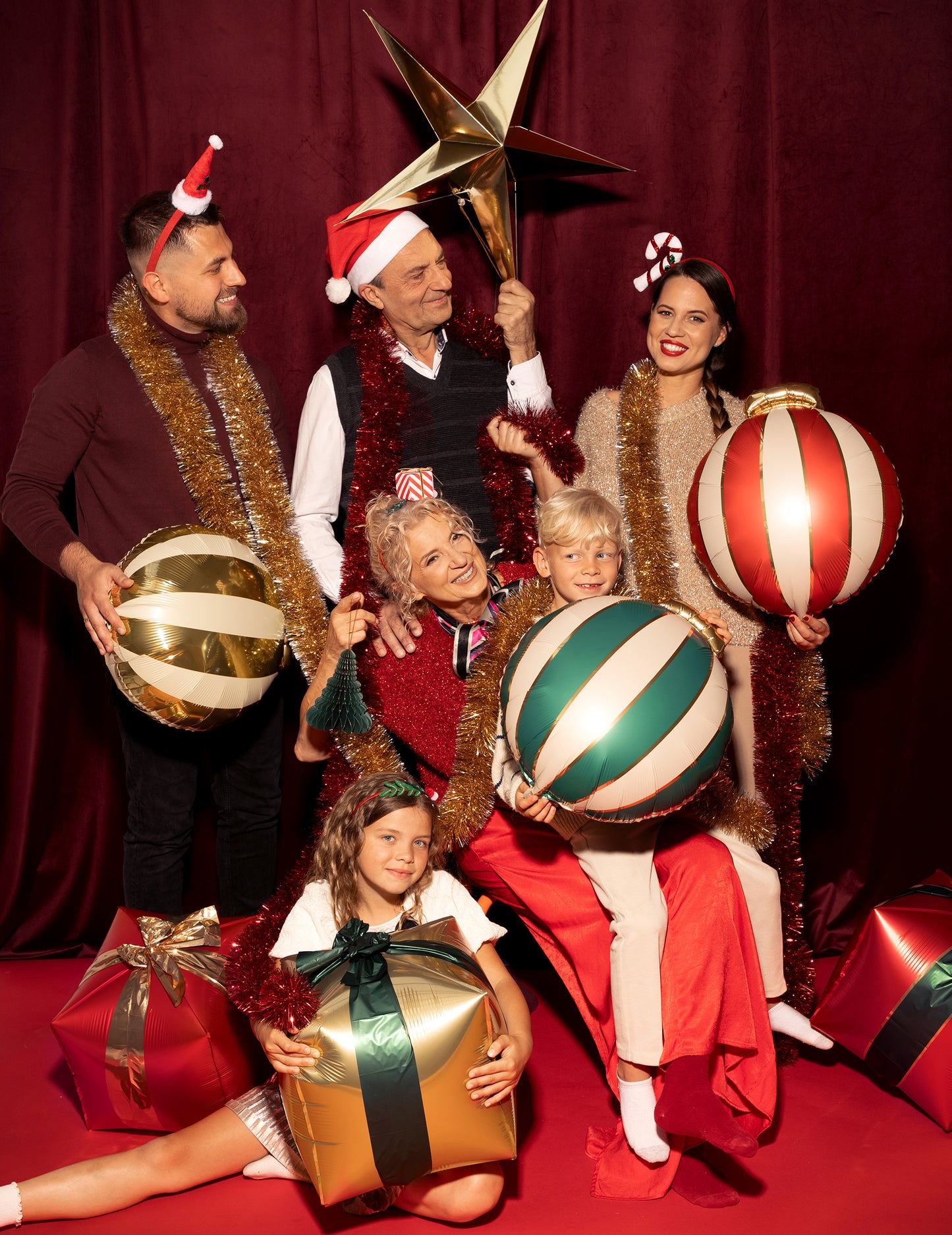 Folija baloni za božićne poklone 34 x 36 cm