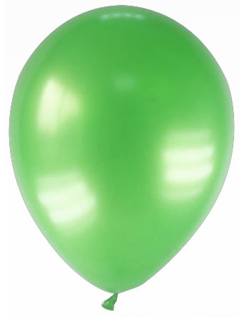 12 ballons métallisés verts