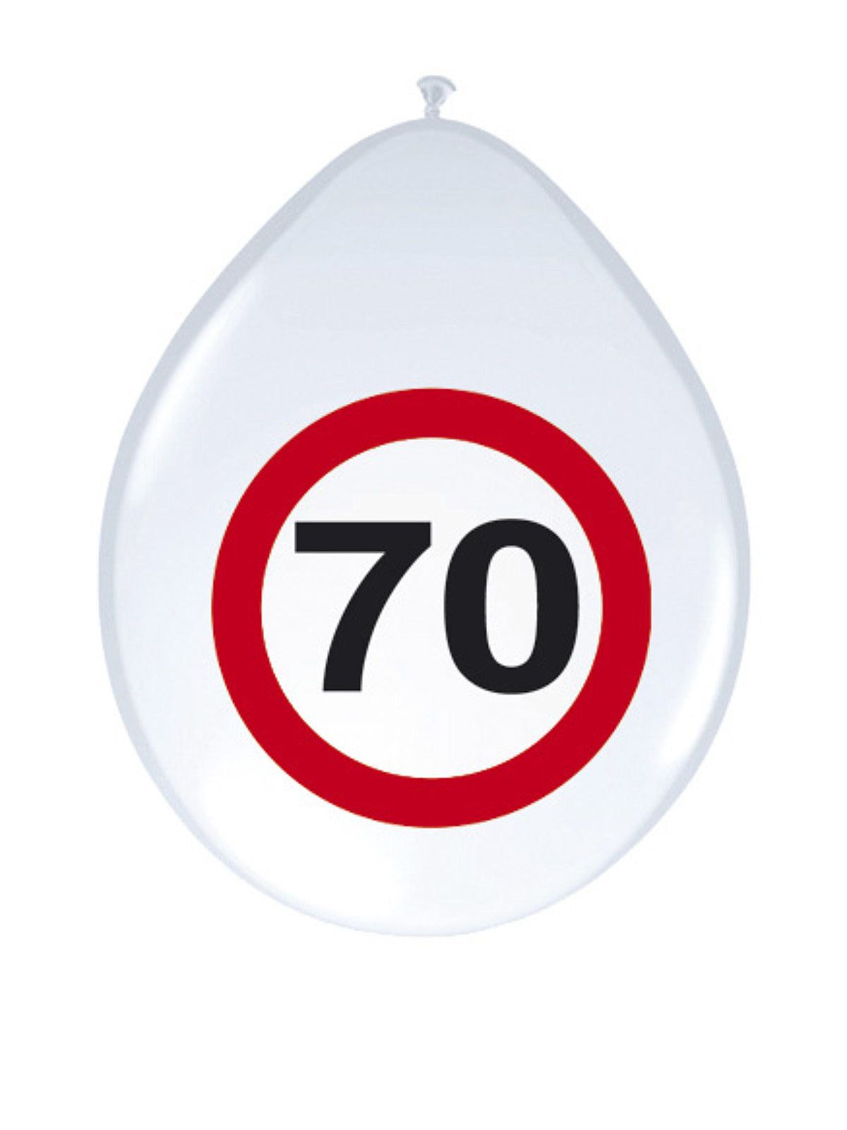 Baloni za 70. rođendan, dekoracija za zabavu, 8 komada, crveno-bijelo-crni, 30 cm 