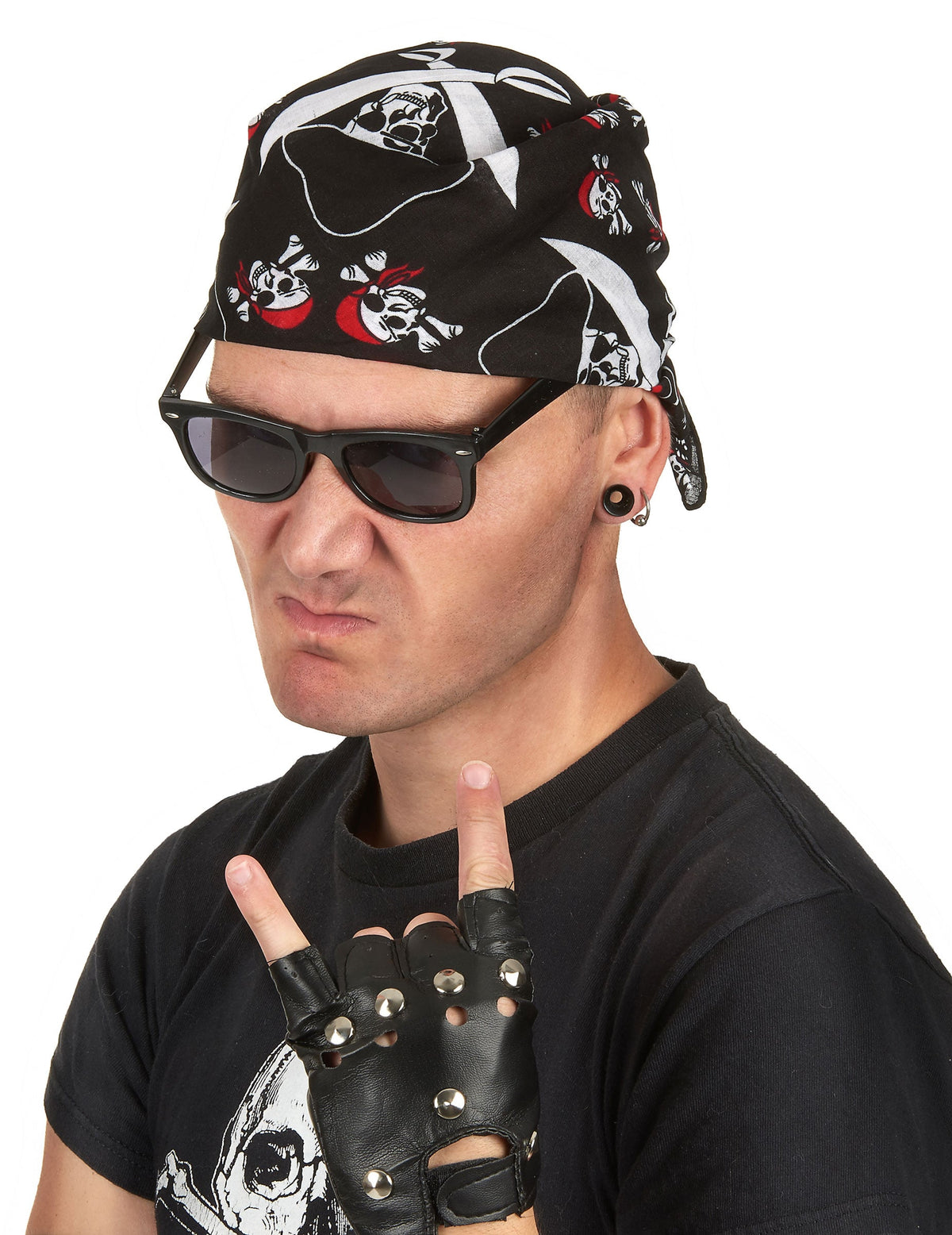 Vue de profil du bandana squelette pirate