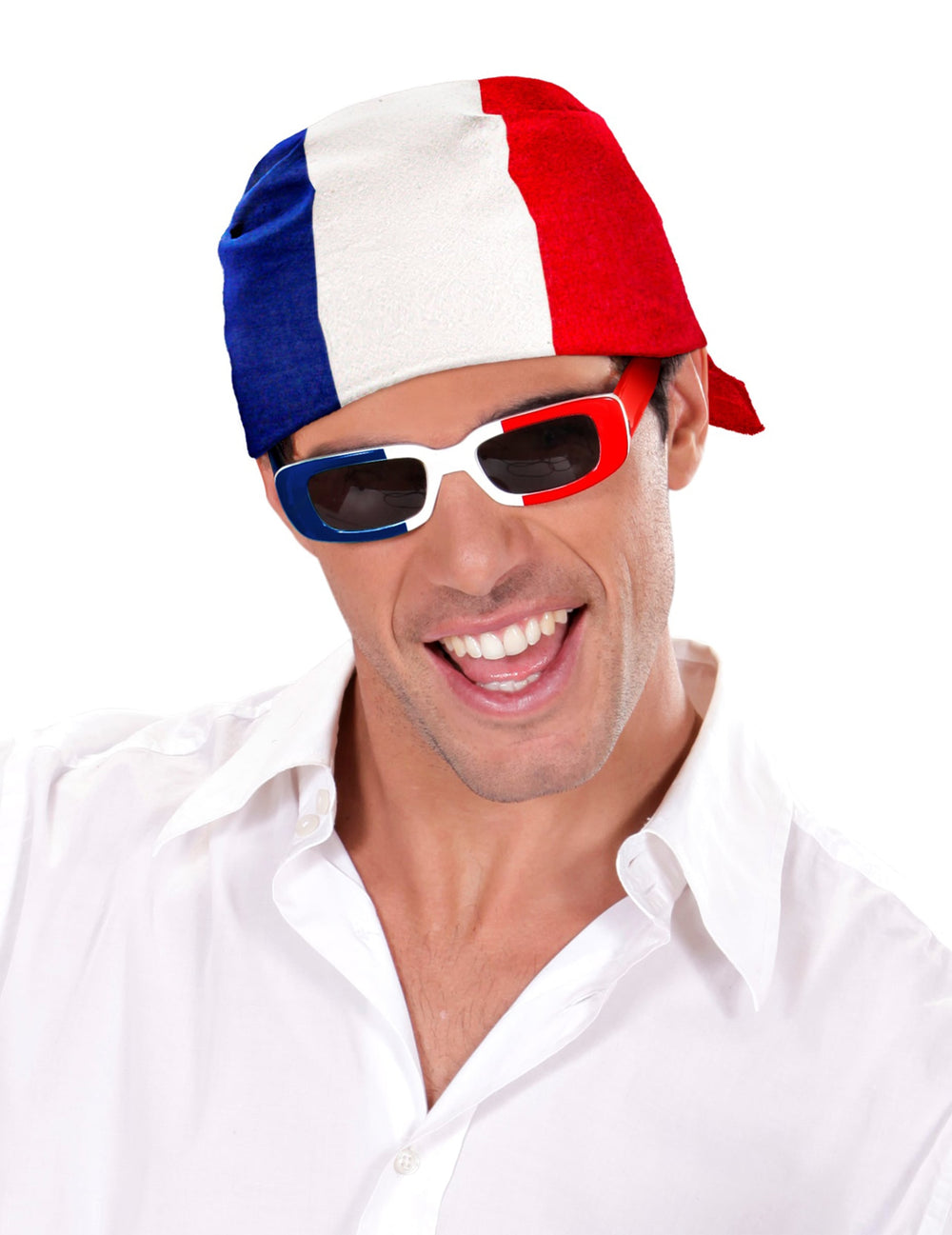 Bandana supporter France pour adulte bleu blanc rouge