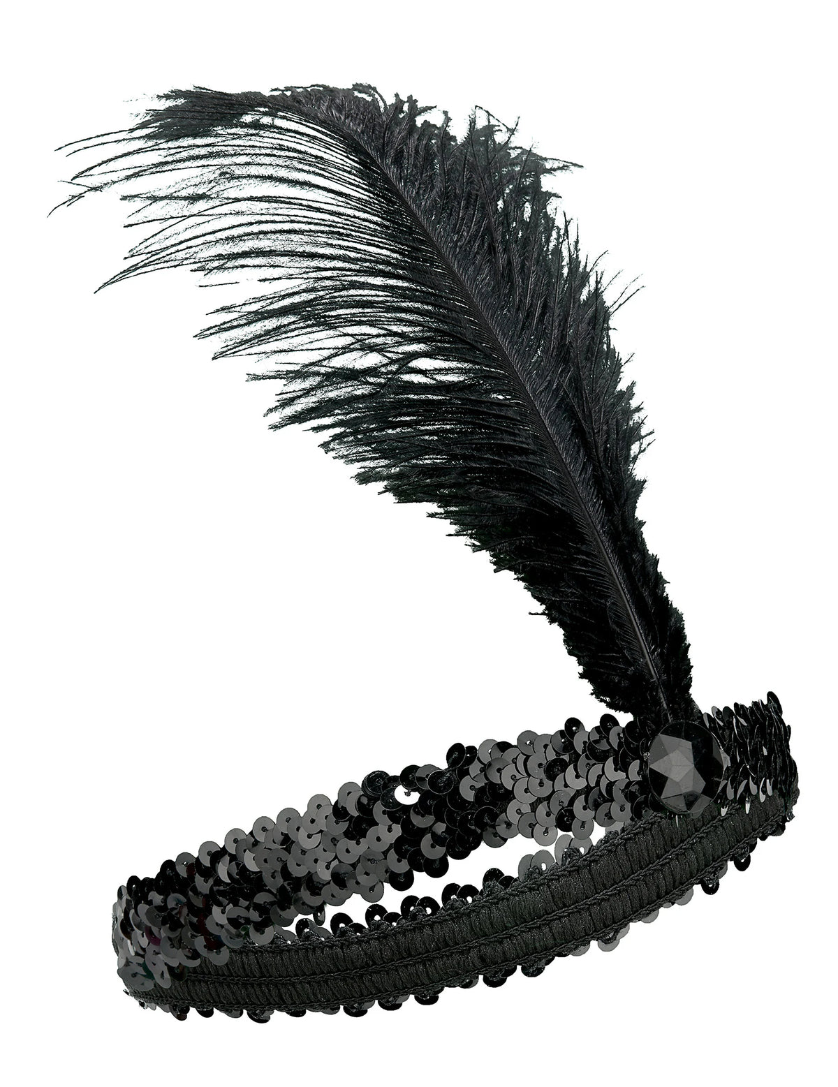 Vue de profil du bandeau Charleston pour femme