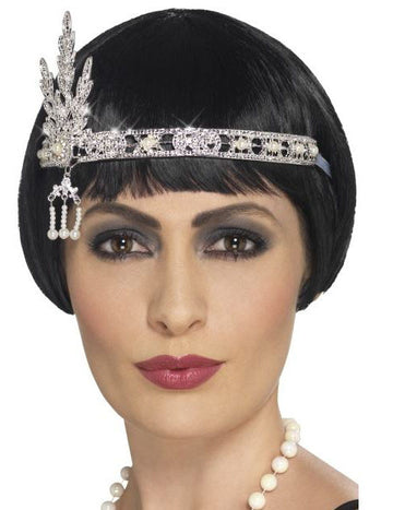 Srebrni Charleston traka za glavu s čarima za odrasle