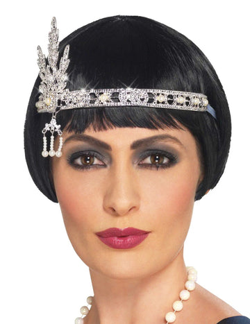 Srebrni Charleston traka za glavu s čarima za odrasle