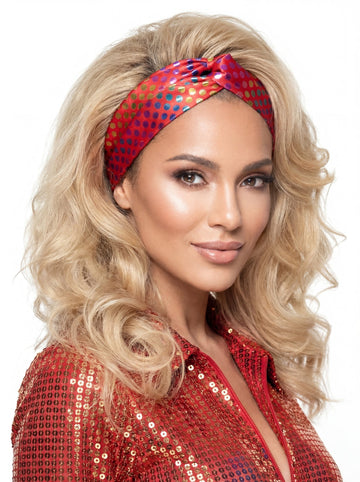 Bandeau femme disco rouge haut de gamme