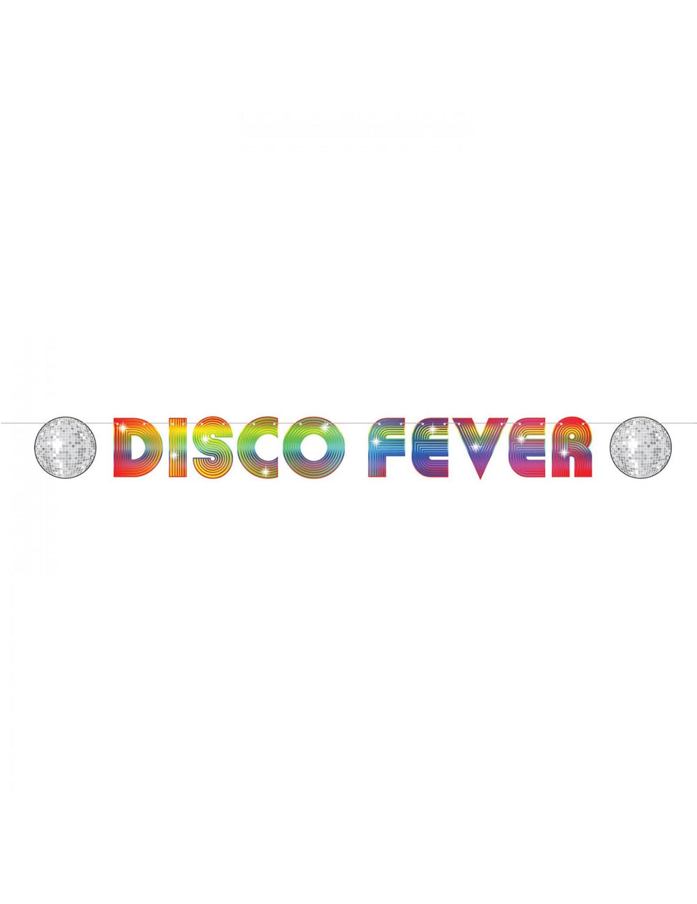 Kartonska zastava disko Fever višebojno s kuglama s faceta