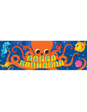 Veliki banner pod oceanom 152 x 51 cm Sretan rođendan!
