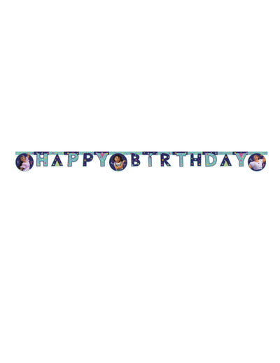Bannière Happy Birthday Encanto pour enfant multicolore en carton