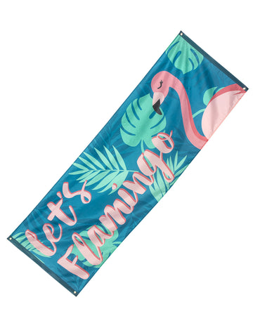 Natpis Let’s Flamingo Flamingo Tropic u tkanini od 74 x 220 cm