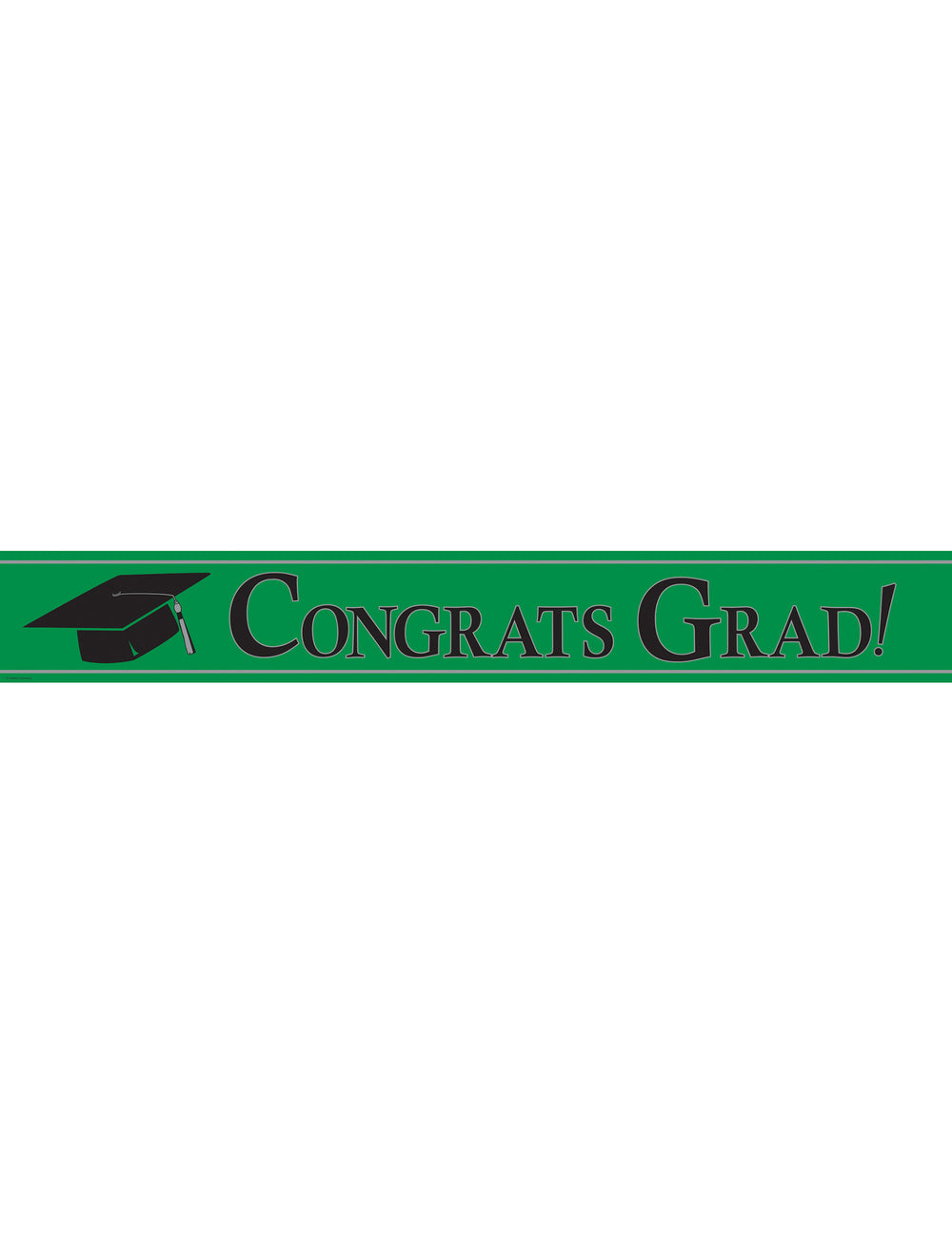 Bannière métallique Congrats Grad pour remise de diplôme vert