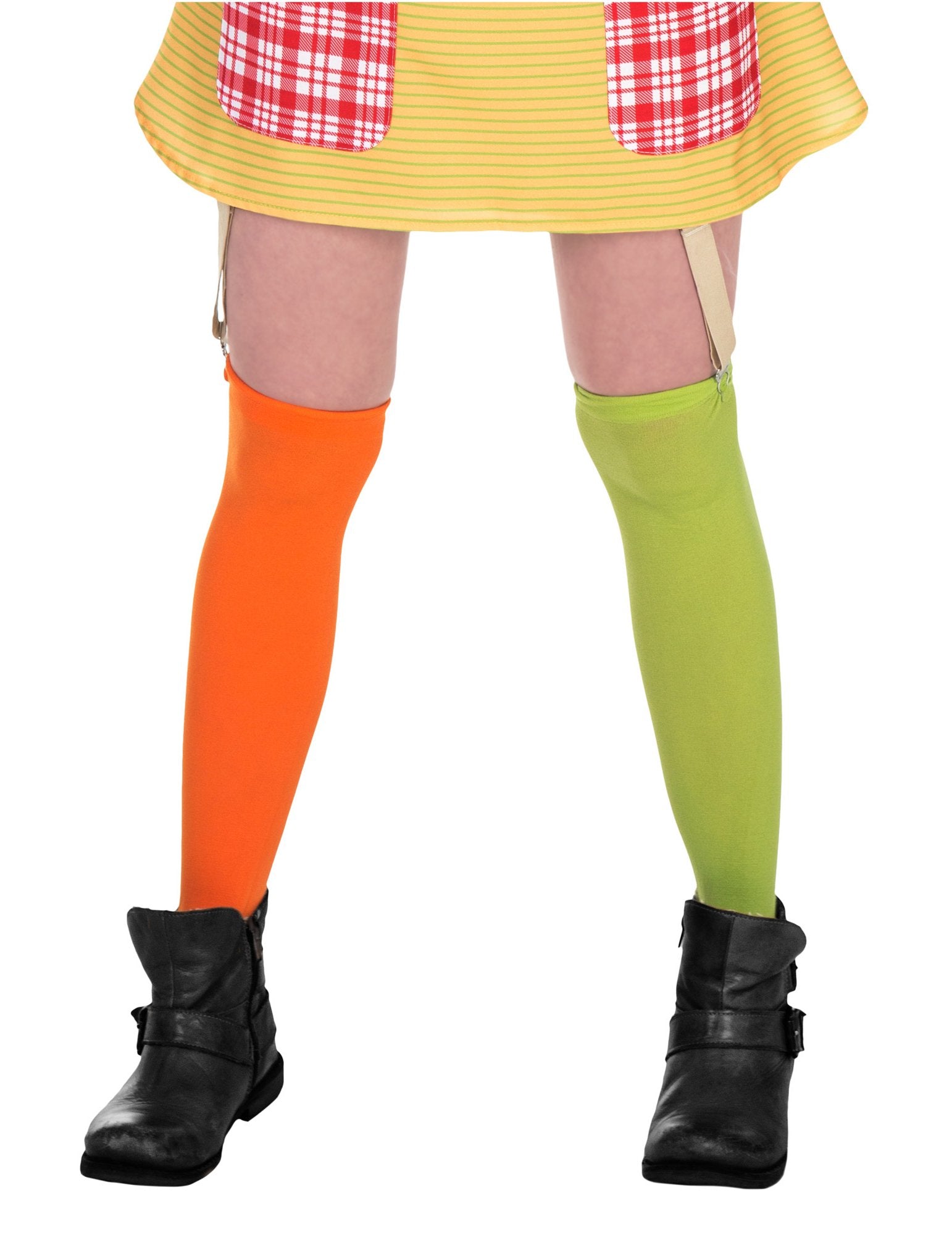 Bas Fifi Brindacier pour femme orange et vert