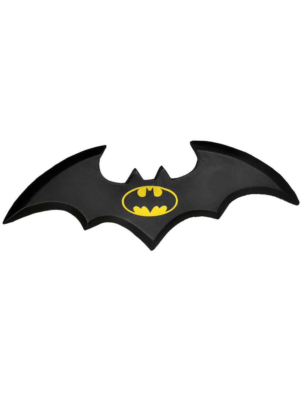 Batarang Batman pour adulte noir avec logo jaune