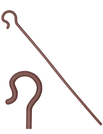 Bâton de berger pour adulte marron effet bois