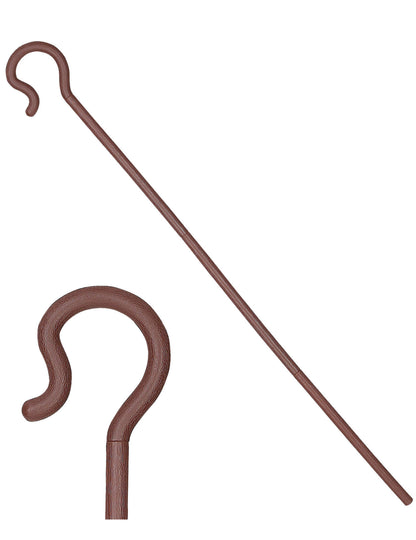 Bâton de berger pour adulte marron effet bois
