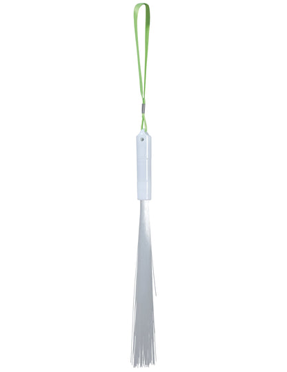 Vue avec dragonne verte du baton lumineux fibre optique pour la fête