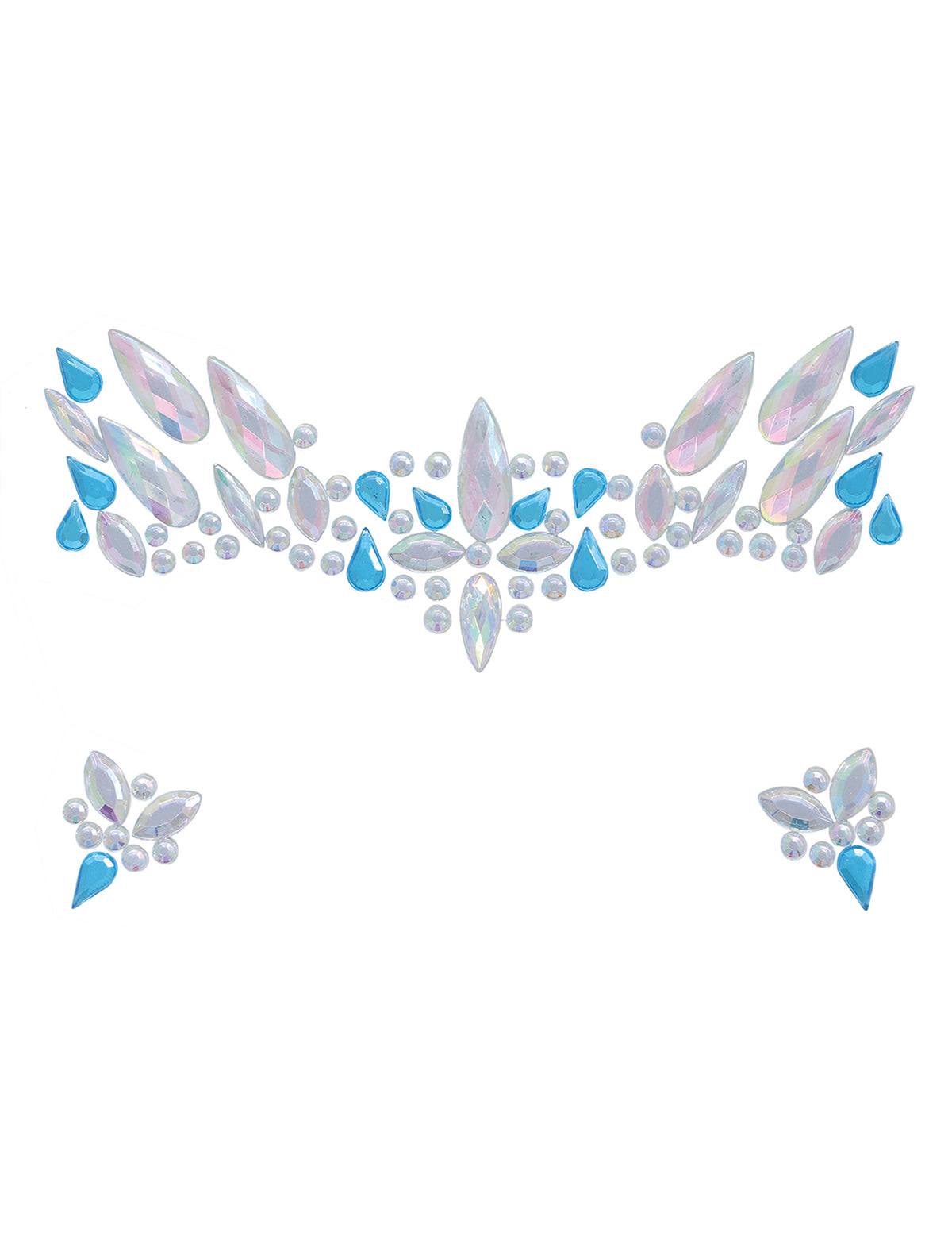 Vue d'ensemble du bijoux pour visage adhésifs cristaux pour femme