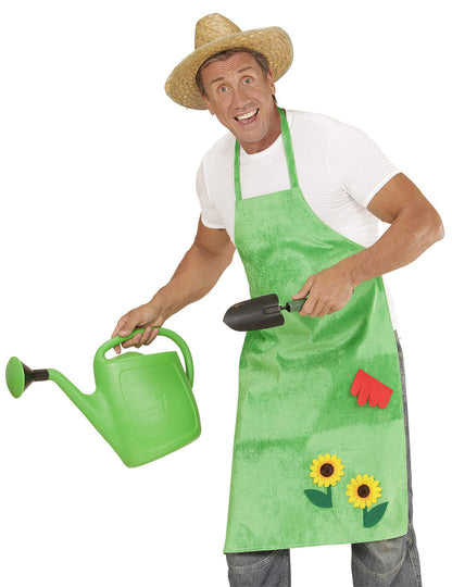 Vue d'ensemble avec accessoires de la blouse de jardinier pour adulte