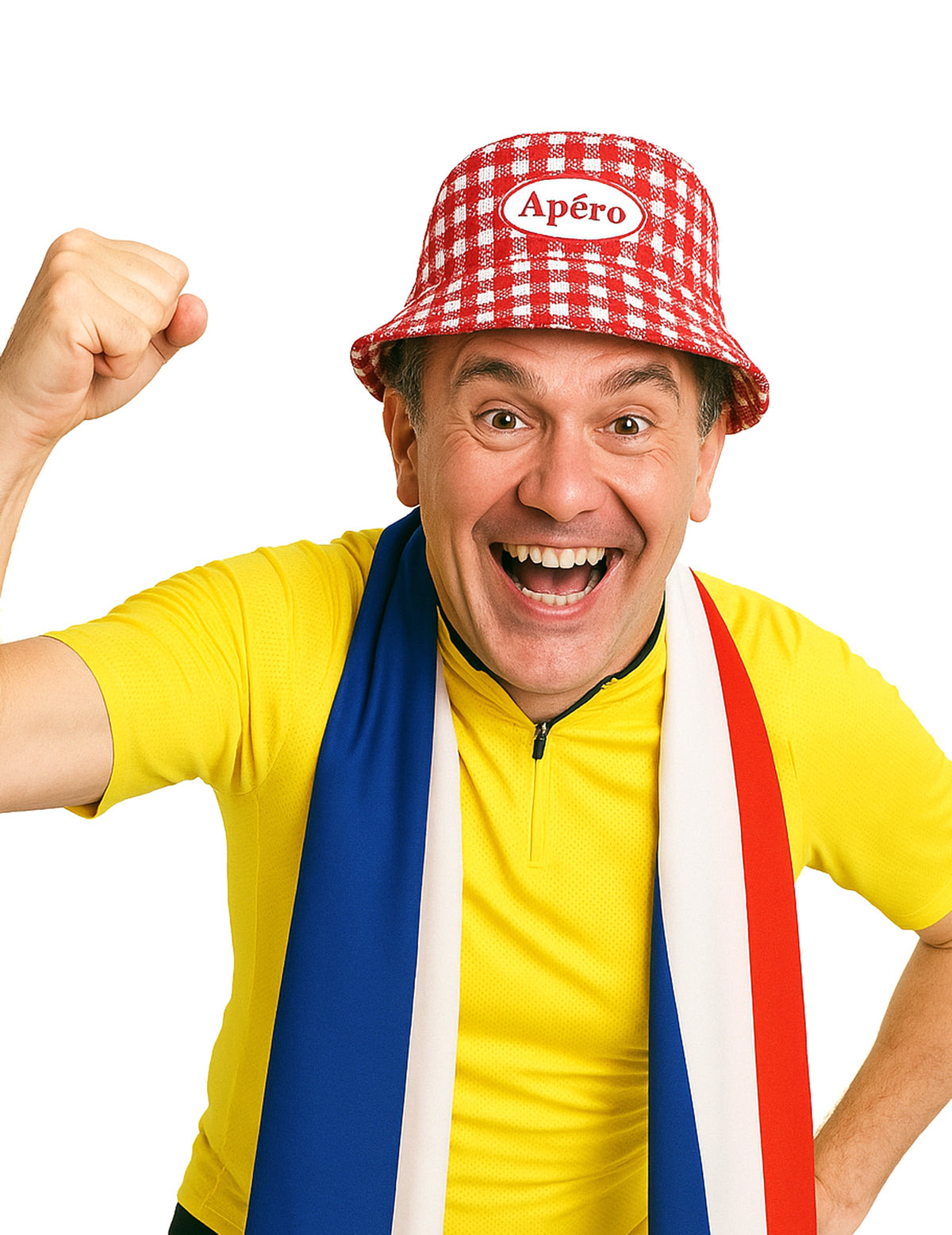 Bob apéro pour adulte rouge et blanc à carreaux vichy