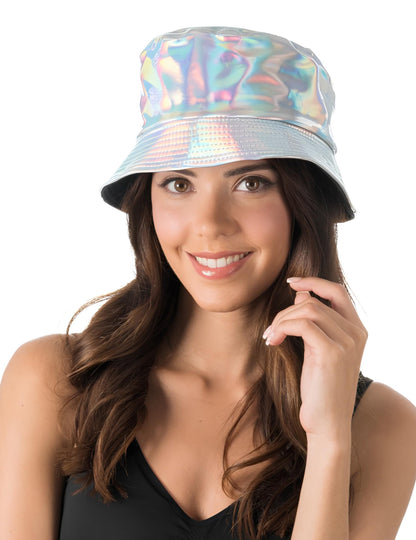 Srebrni iridescentni šešir za odrasle 