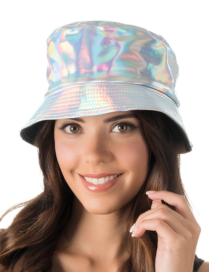 Srebrni iridescentni šešir za odrasle 