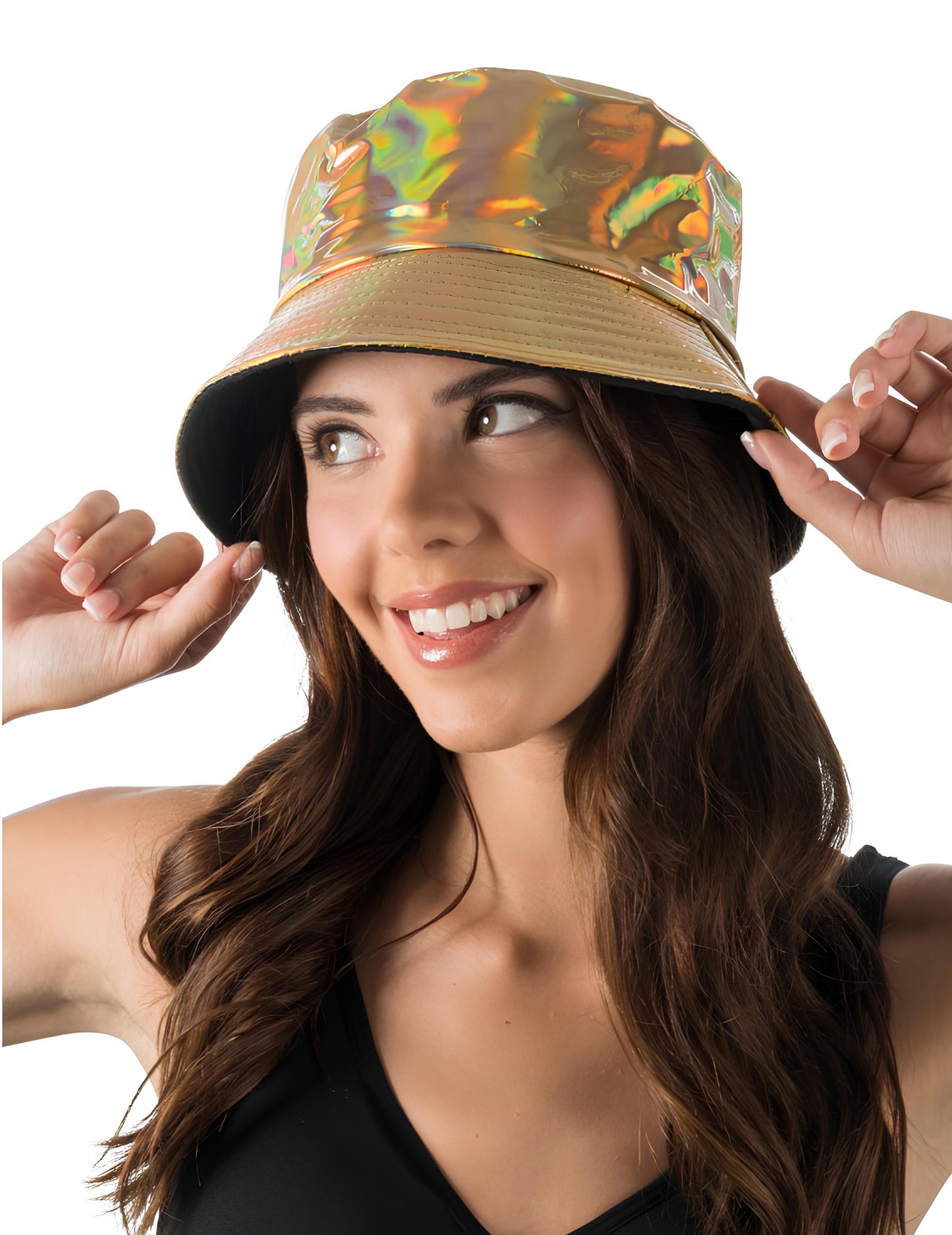 Zlatni iridescentni šešir za odrasle 