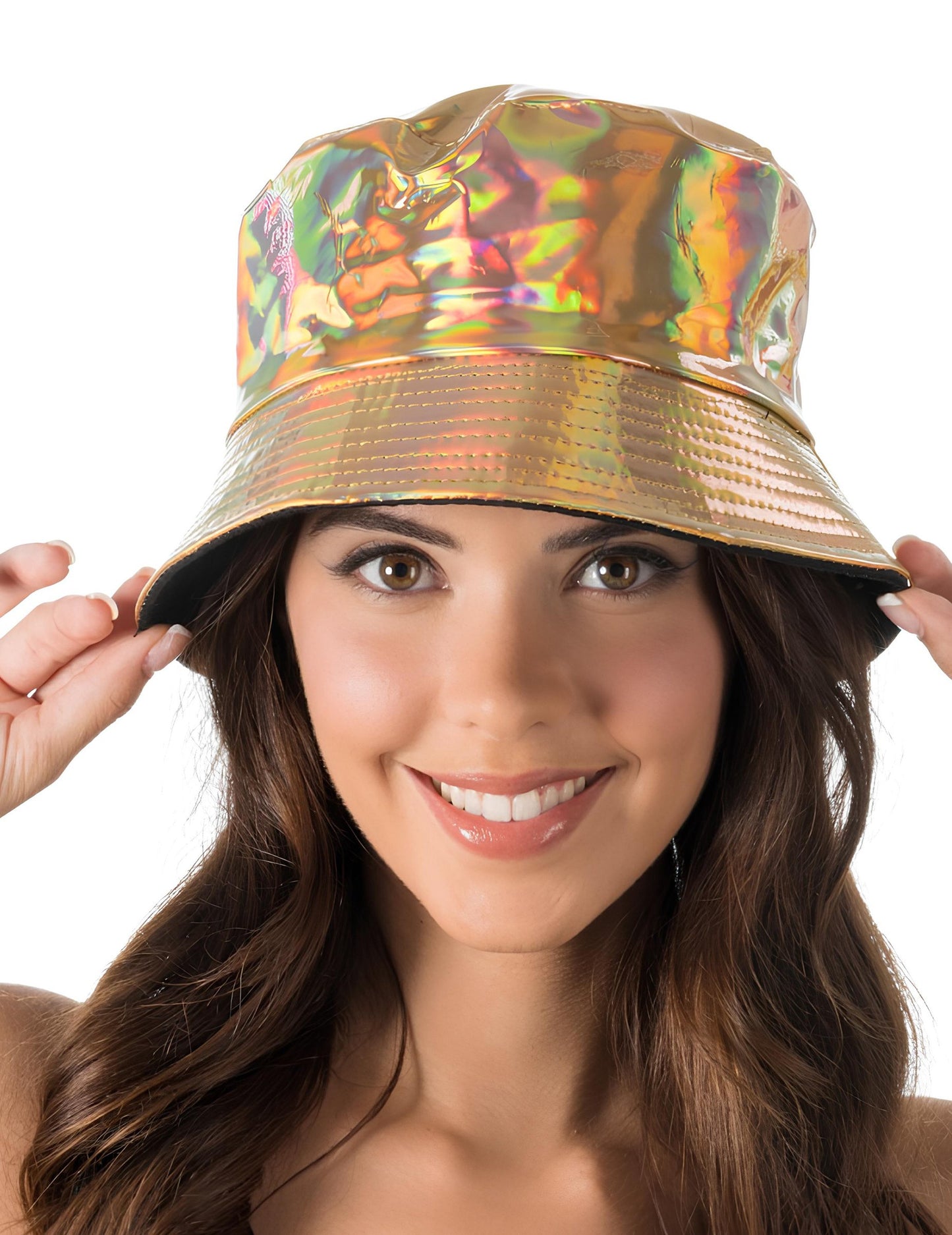 Zlatni iridescentni šešir za odrasle 
