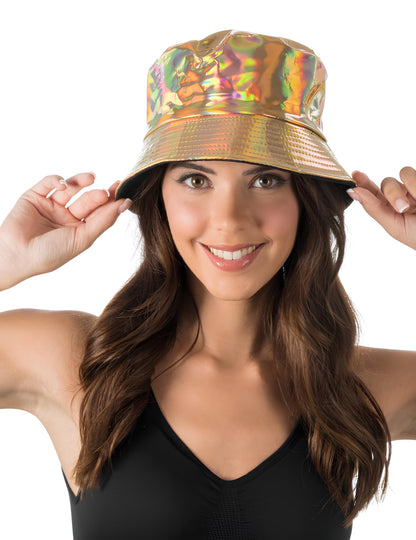 Zlatni iridescentni šešir za odrasle 