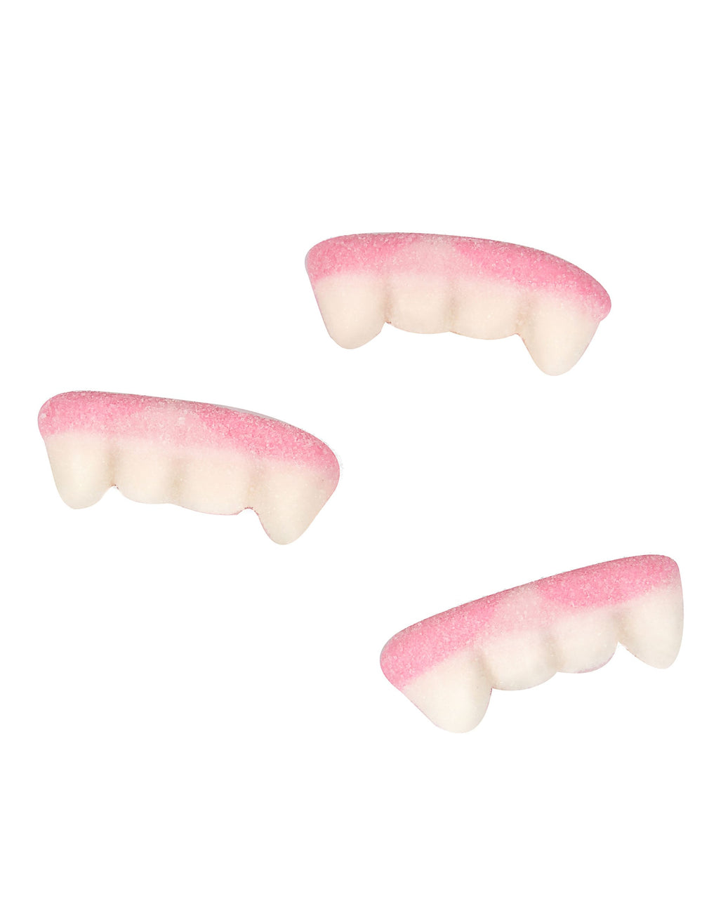 Gros plan sur les bonbons dents de vampire Haribo pour Halloween