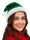 Bonnet de Noël pour adulte vert brillant et blanc