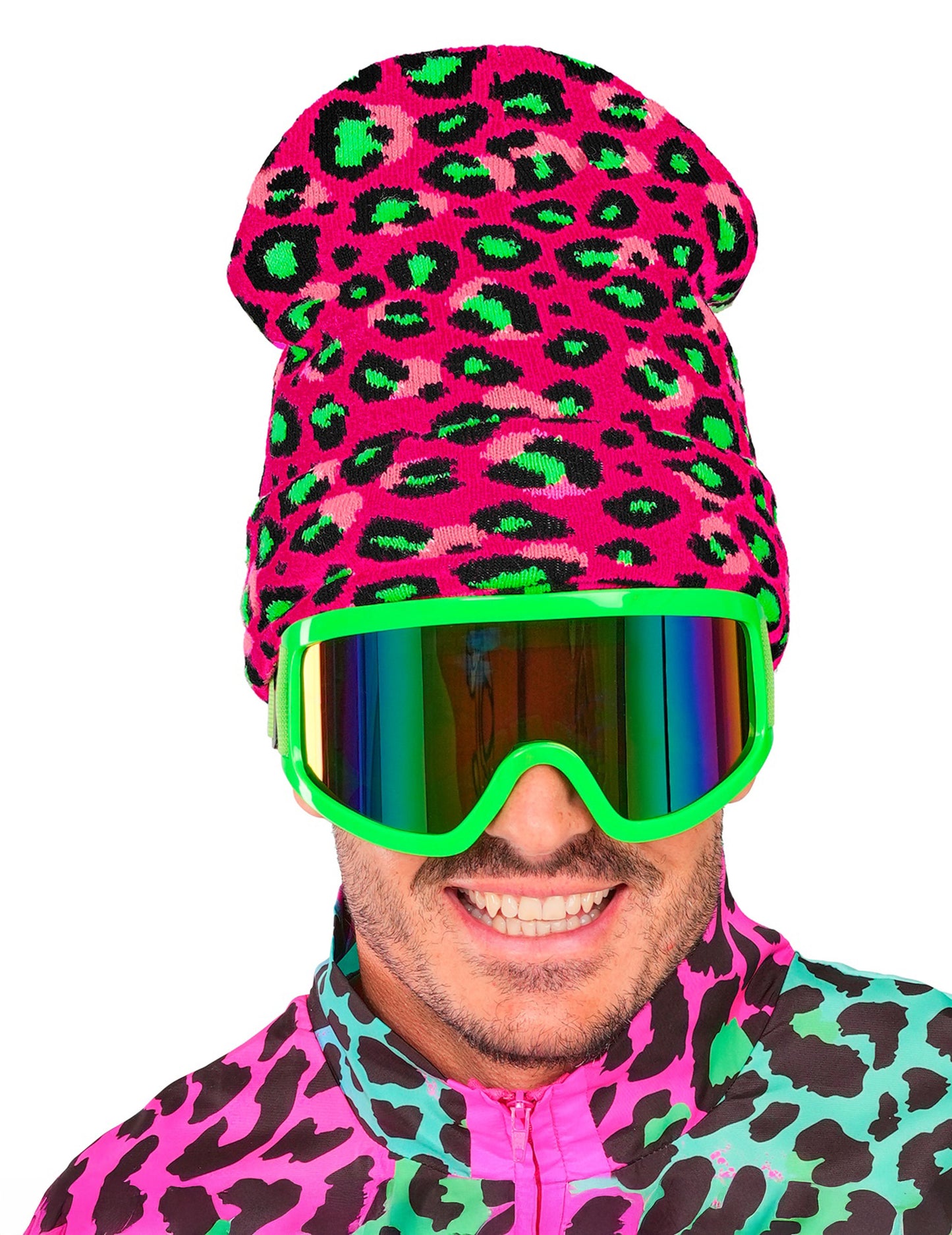 Ružičasto-zeleni fluorescentni leopard čep za odrasle 