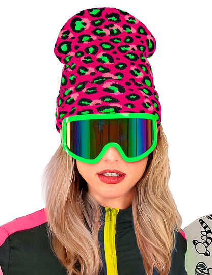 Ružičasto-zeleni fluorescentni leopard čep za odrasle 