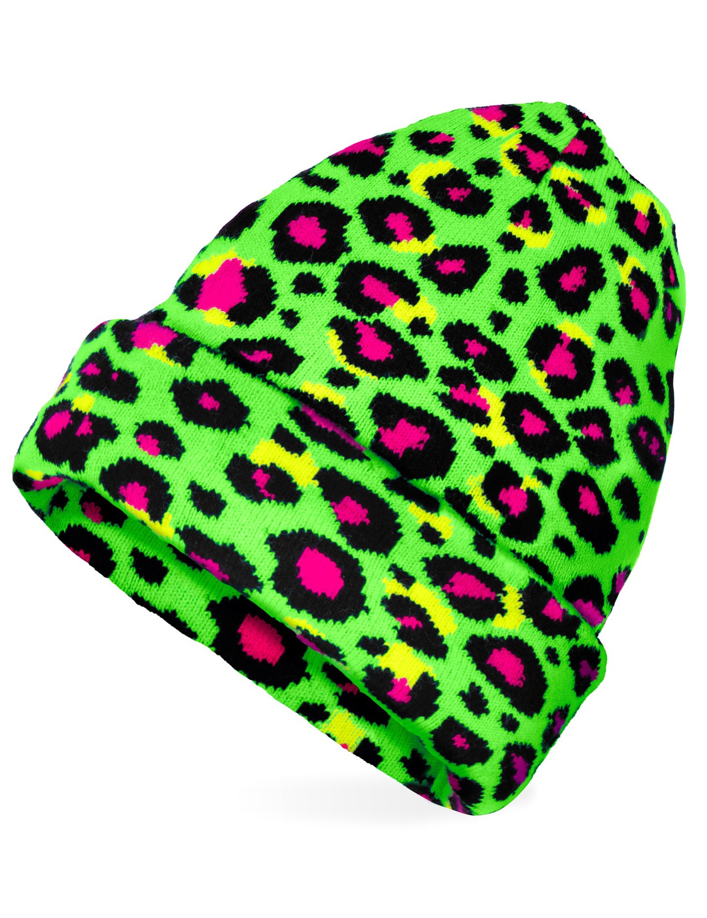 Zelena fluorescentna leopard kapa za odrasle 