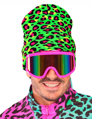 Zelena fluorescentna leopard kapa za odrasle 