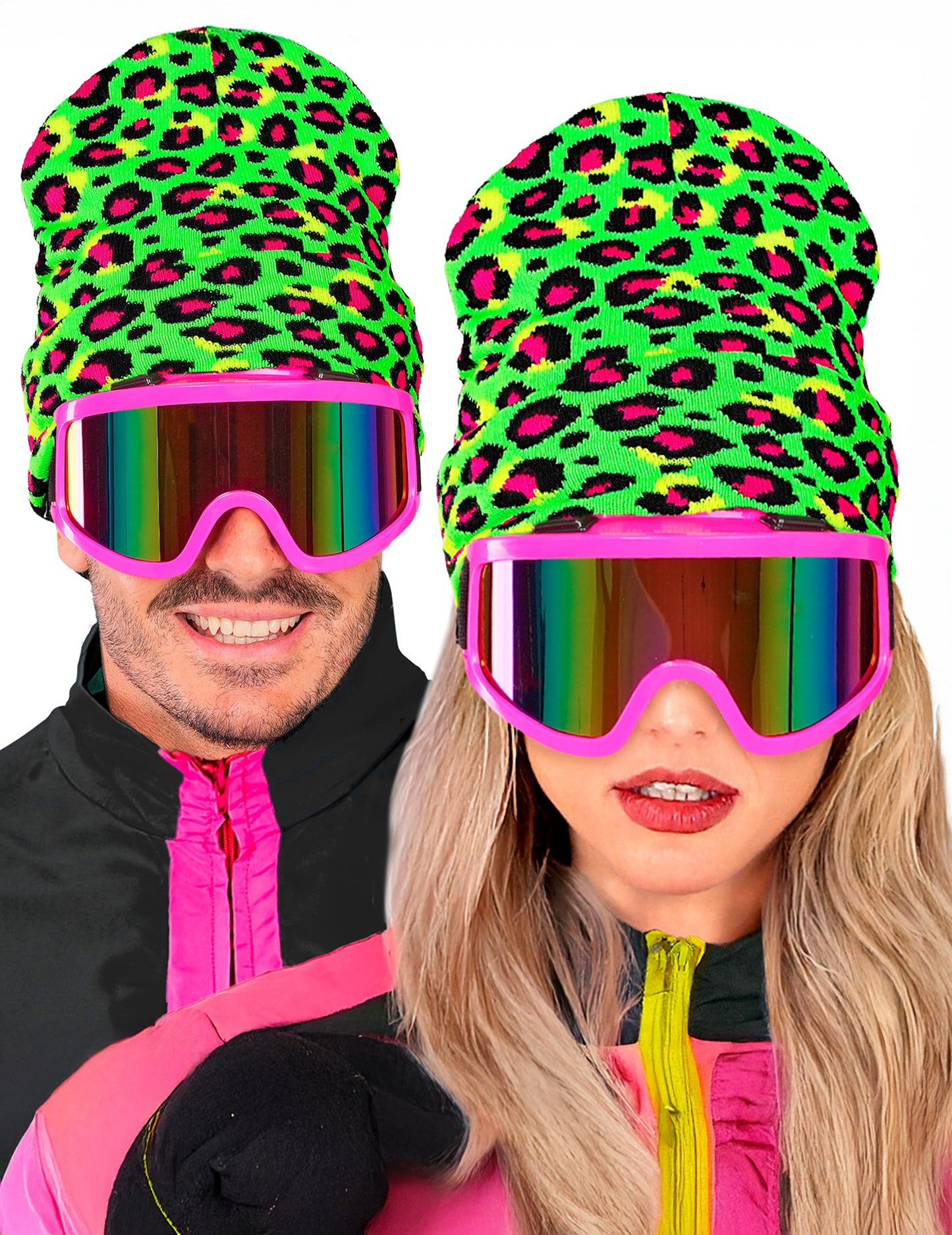 Zelena fluorescentna leopard kapa za odrasle 