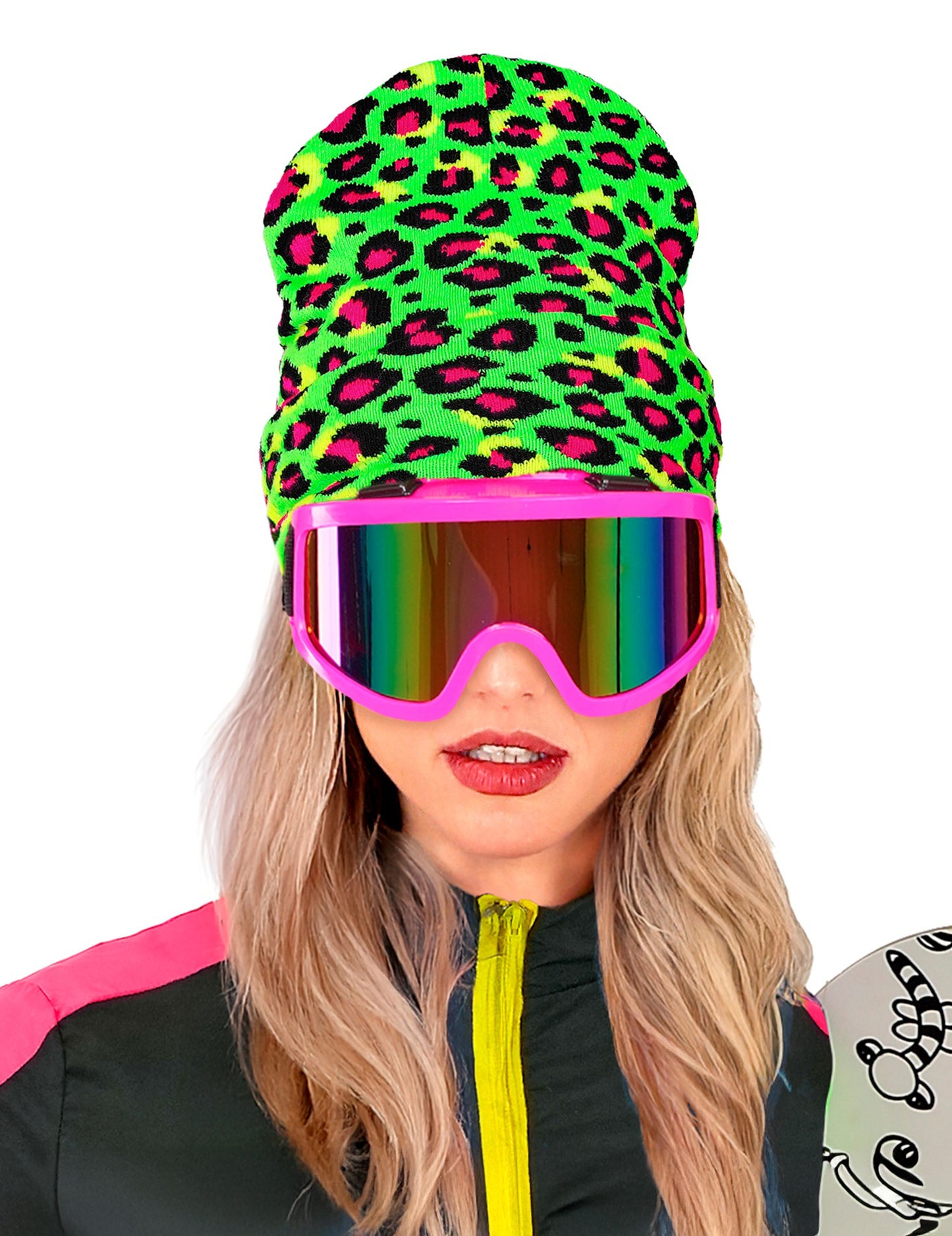 Zelena fluorescentna leopard kapa za odrasle 