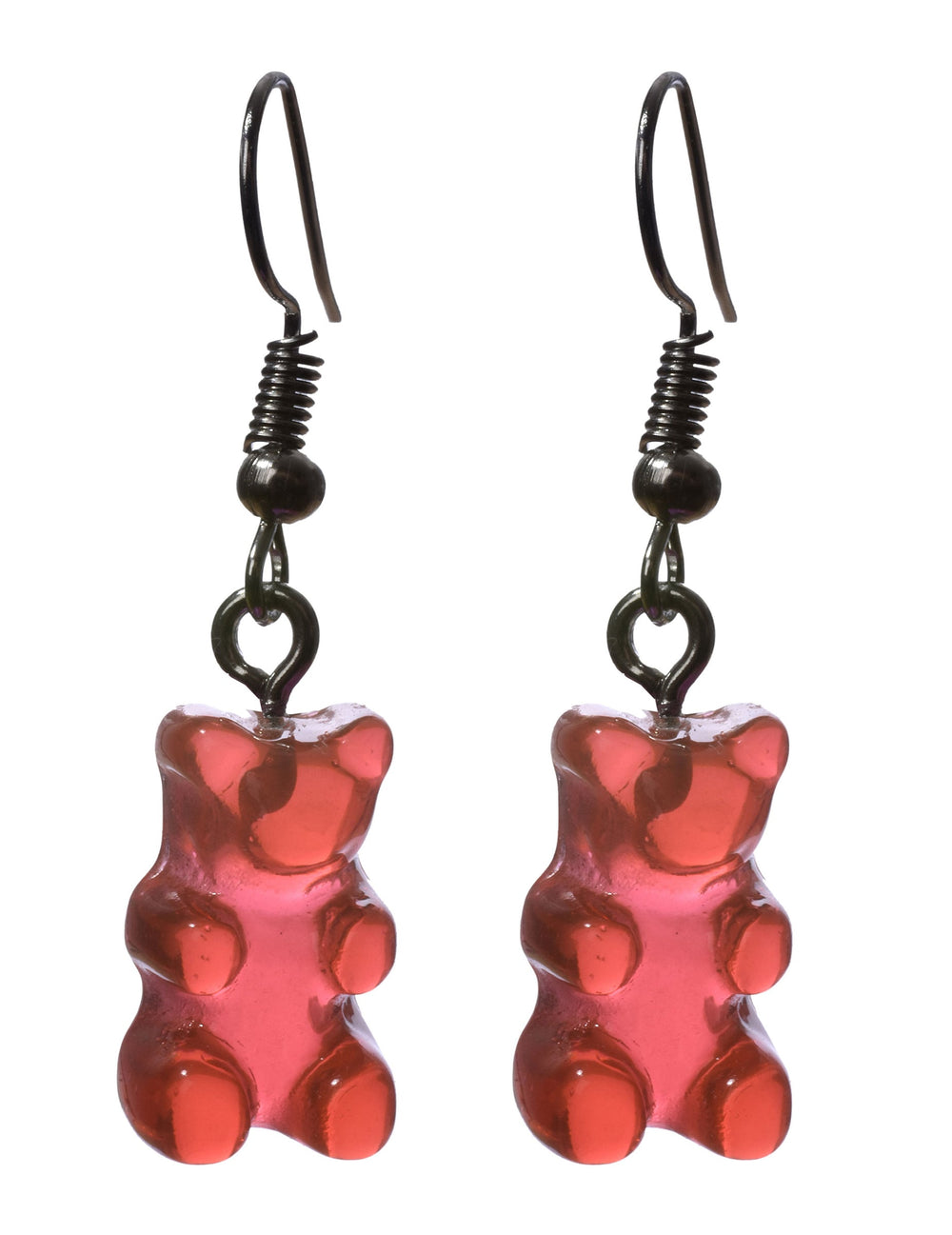 Boucles d'oreilles bonbon ours pour femme rose