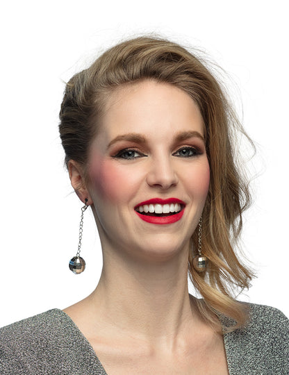 Ženske naušnice disko kuglice