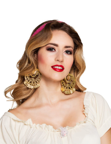 Zlatna orijentalna naušnica za plesače žena