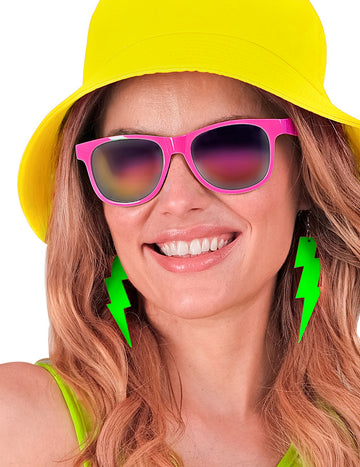 Fluo Green Lightning naušnice