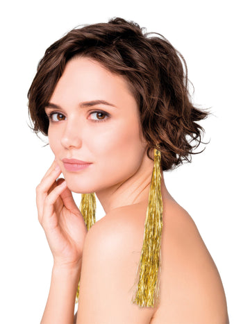 Boucles d'oreilles franges dorées