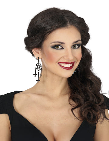 Crne gotske naušnice za odrasle