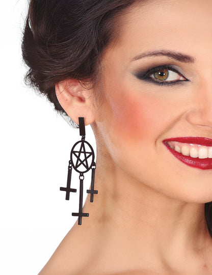Crne gotske naušnice za odrasle
