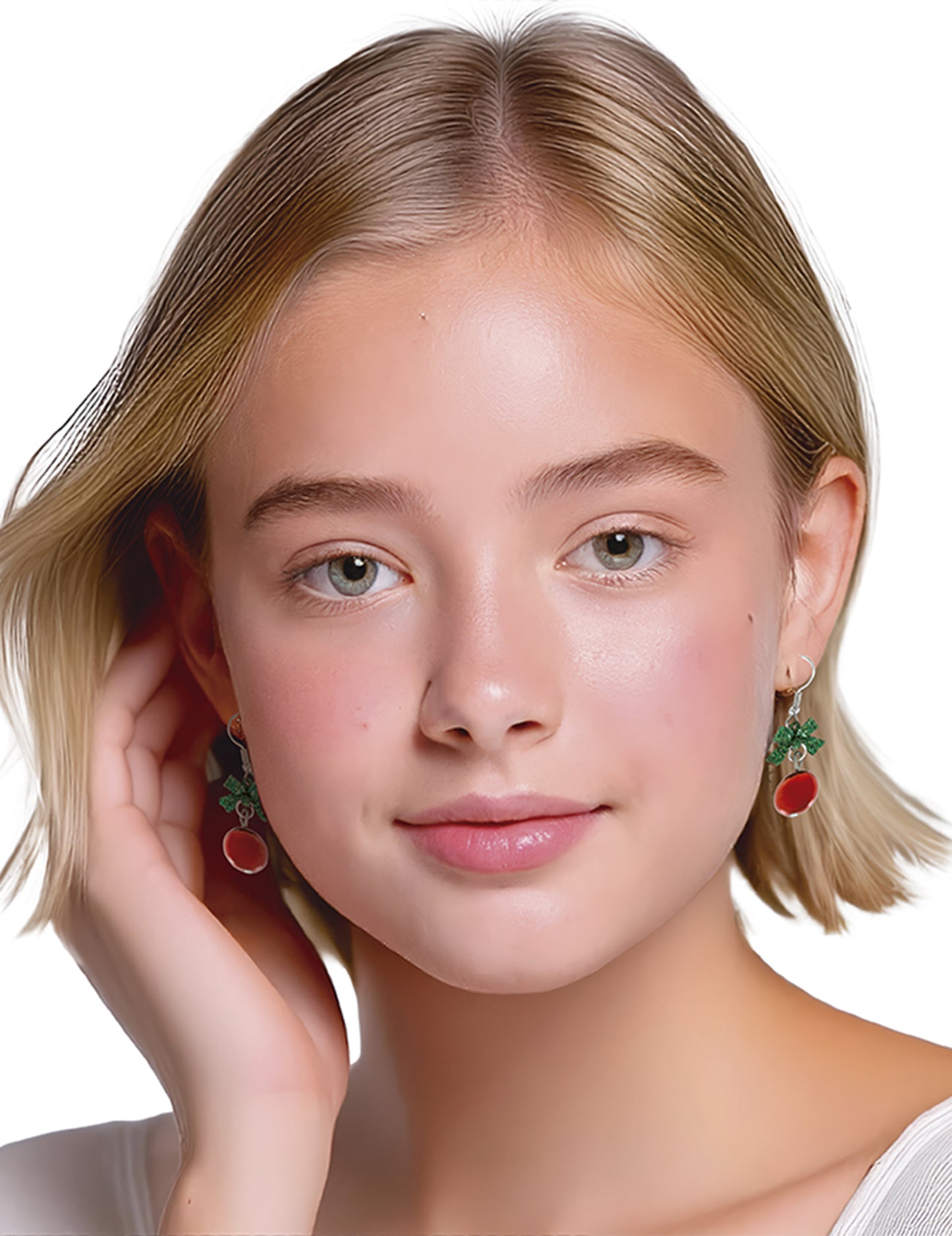 Metalne naušnice s božićnim kuglicama