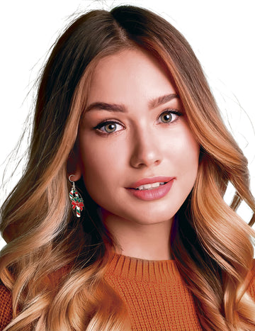 Božićne metalne naušnice u obliku bombona