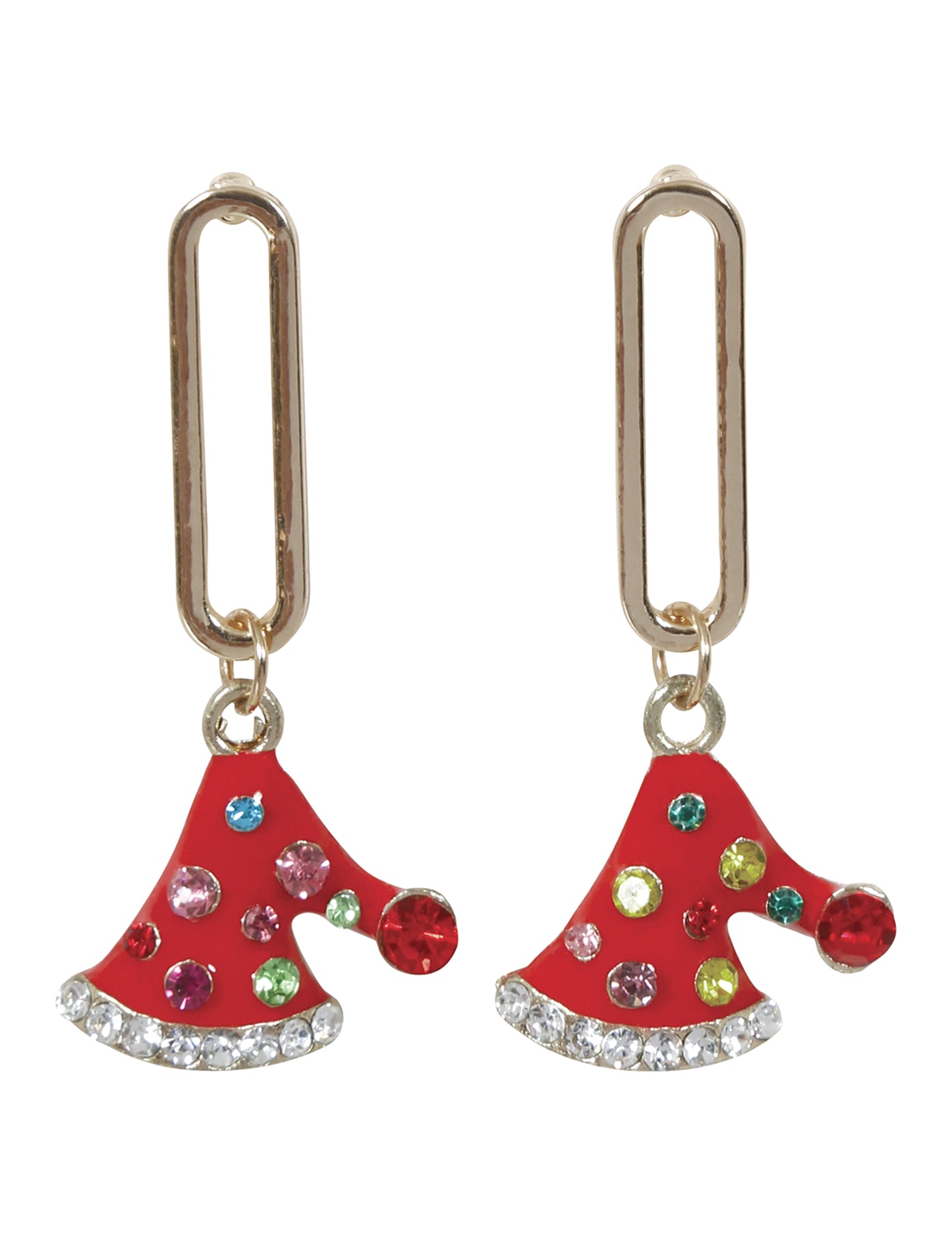 Metalne naušnice s božićnim šeširom